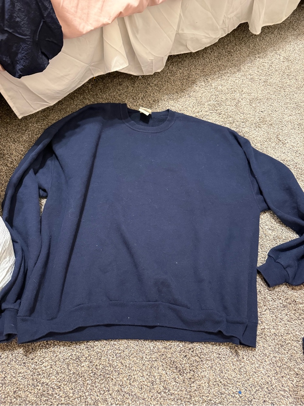 Jerzees Navy Crewneck Sweatshirt